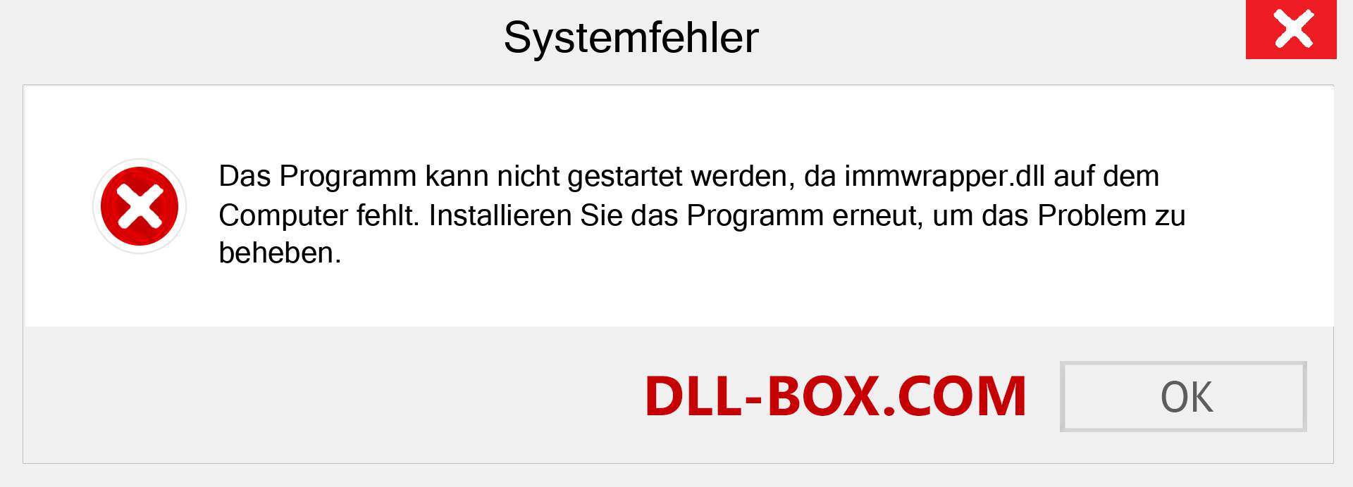 immwrapper.dll-Datei fehlt?. Download für Windows 7, 8, 10 - Fix immwrapper dll Missing Error unter Windows, Fotos, Bildern